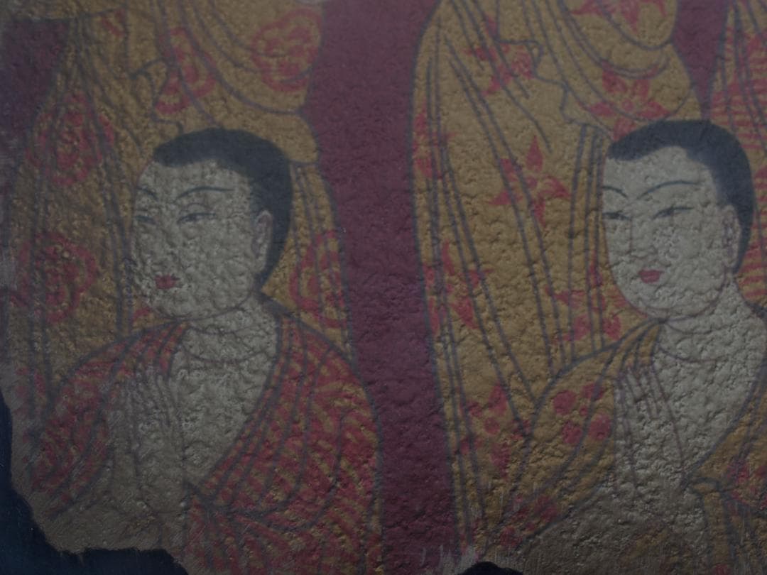 敦煌莫高窟壁画 彩絵　人物像 発掘品 AK1915A7-2