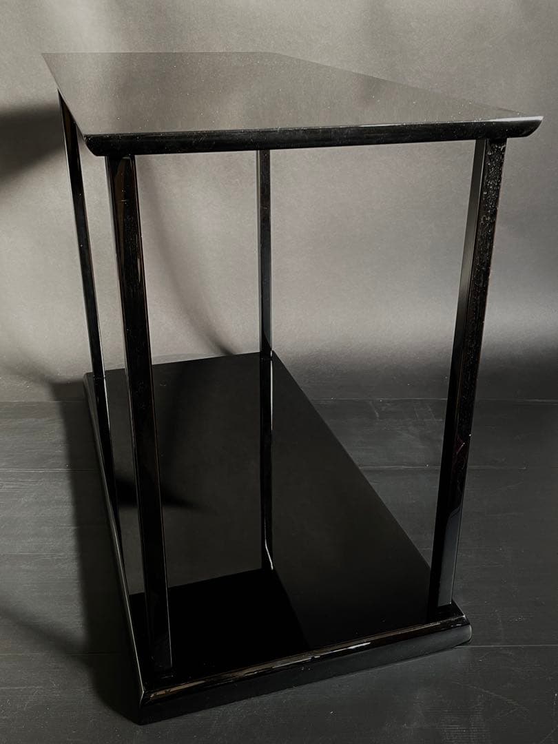 美品】「母」輪島塗 真台子 塗師 吉端 峰彩 共箱 栞 茶道具 （Fい