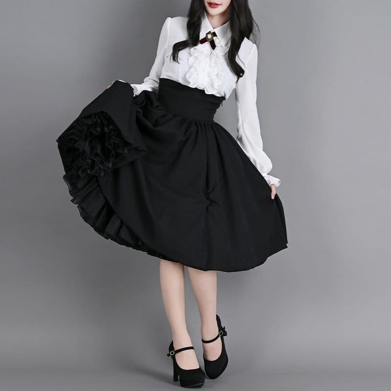 【美品・Mサイズ】NO.S PROJECT 二次元と運命が交差するスカート 黒