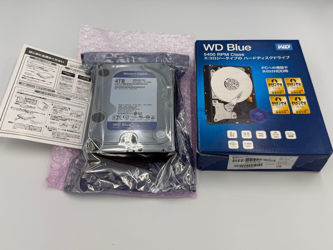 新品未使用 WD 4.0TB 5台 HDD CMR WD40EZRZ-RT2