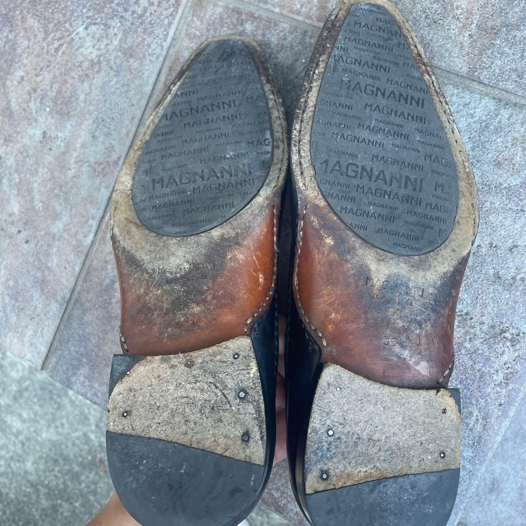 MAGNANNI メンズ革靴　ブラック39 約25〜25.5センチ