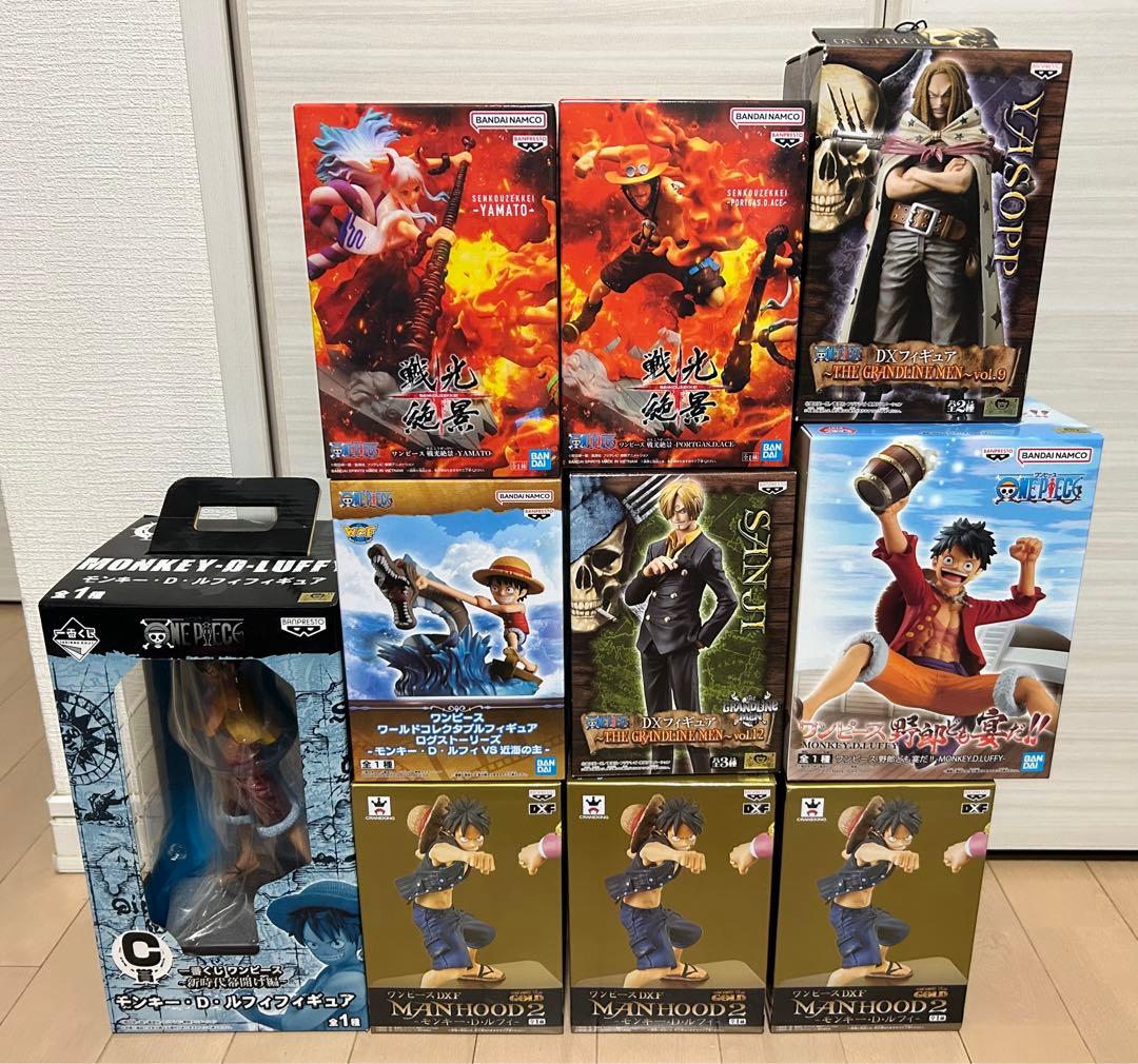 新品!!ワンピース フィギュア 10体セット おまけ付き ルフィ サンジ ヤマト