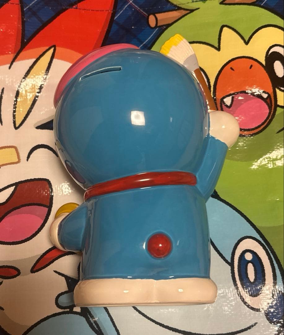 ドラえもん　トヨタ　カローラ店　ビッグお絵かき貯金箱　レトロ　陶器