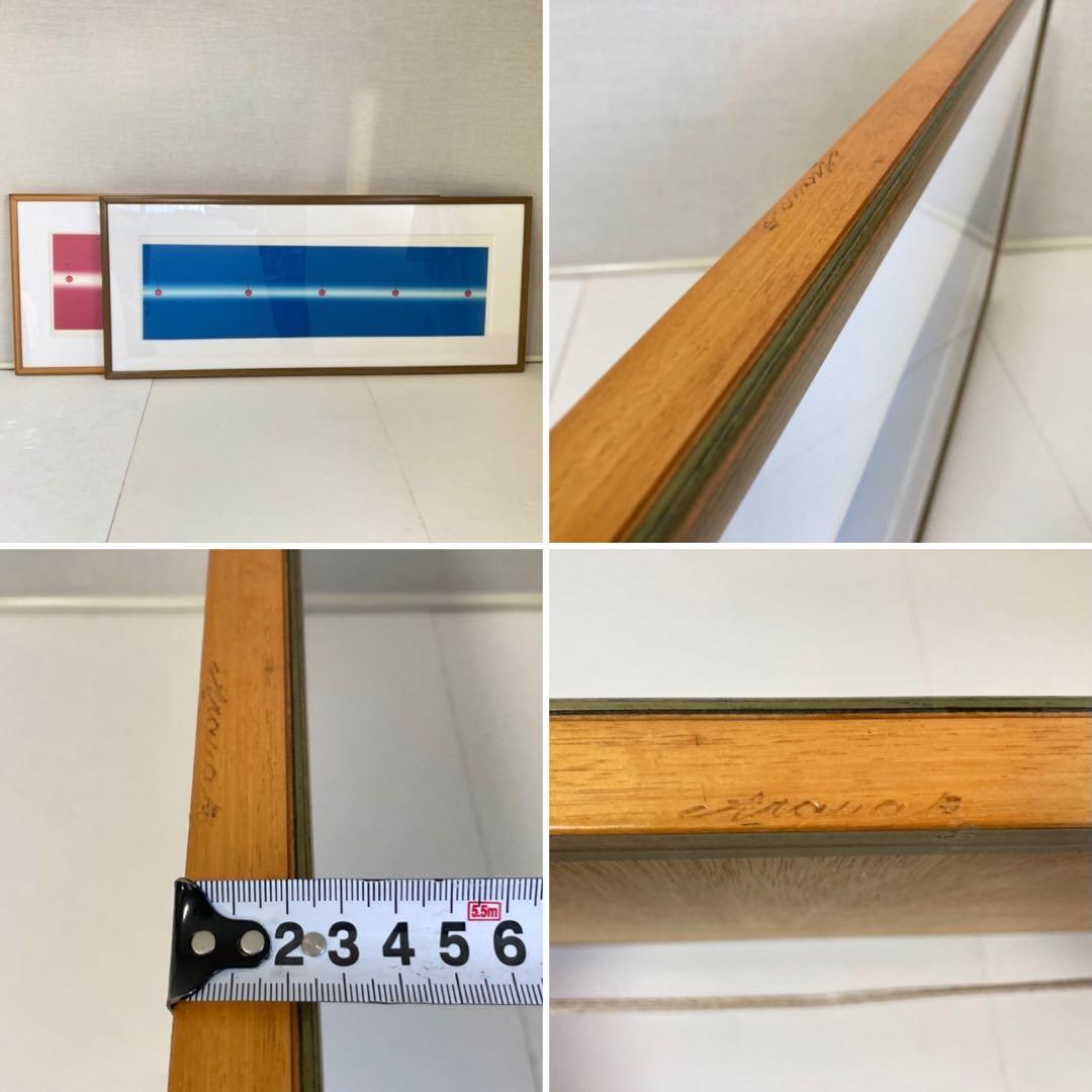 中村憲之 さくらんぼ シルクスクリーン 大型 横長 青色 ポップ モダン