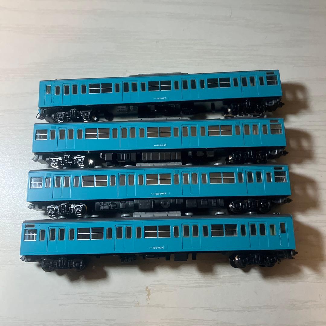 トミックス　103系(高運転台非ATC車・スカイブルー)基本セット　ジャンク品