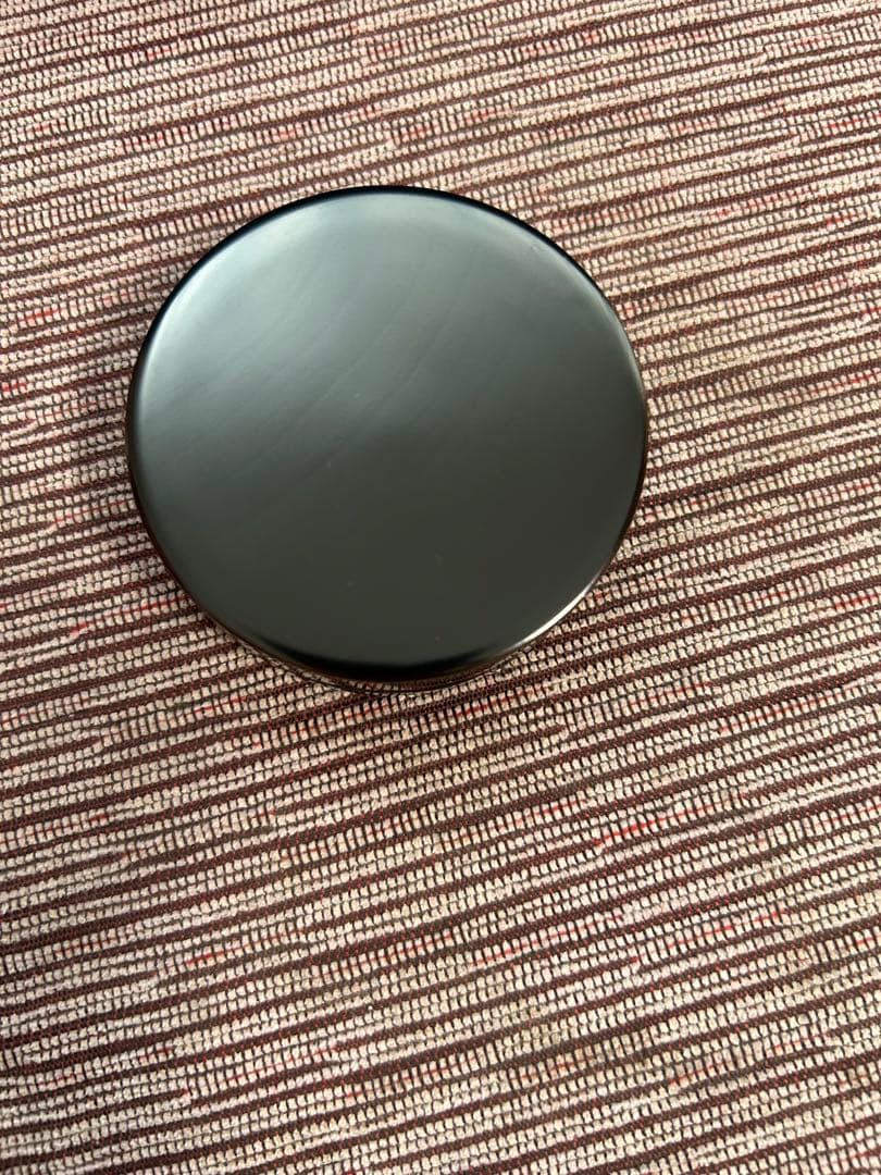 茶器 茶道具 香合 溜面取　武蔵野蒔絵　錫縁　谷川真斎作