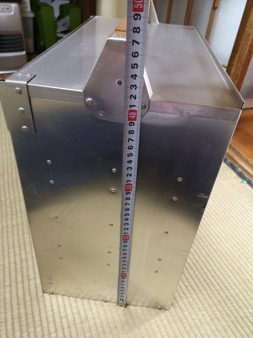 おかもち 出前ケース アルミ製 3段 岡持ち 縦型 丼3個用 アルミ出前