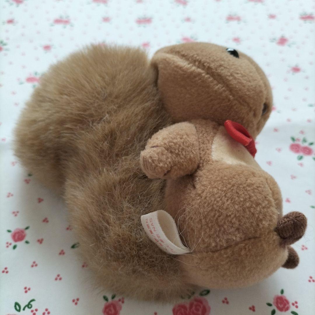 りぼん [こどものおもちゃ]まろ リス ぬいぐるみ 平成レトロ