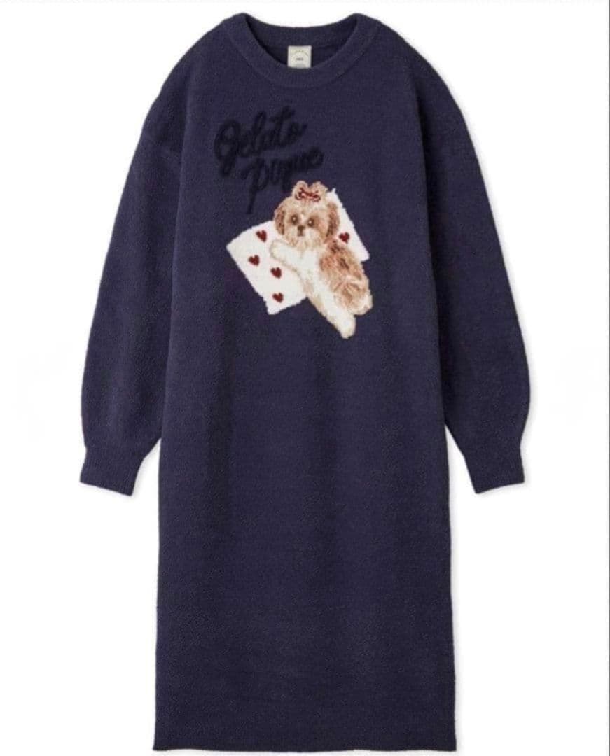 ジェラートピケ【限定カラー】シーズー柄ワンピース