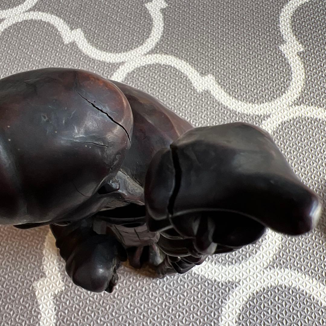 中国の道教の長寿神である寿老人 福禄寿 木彫り