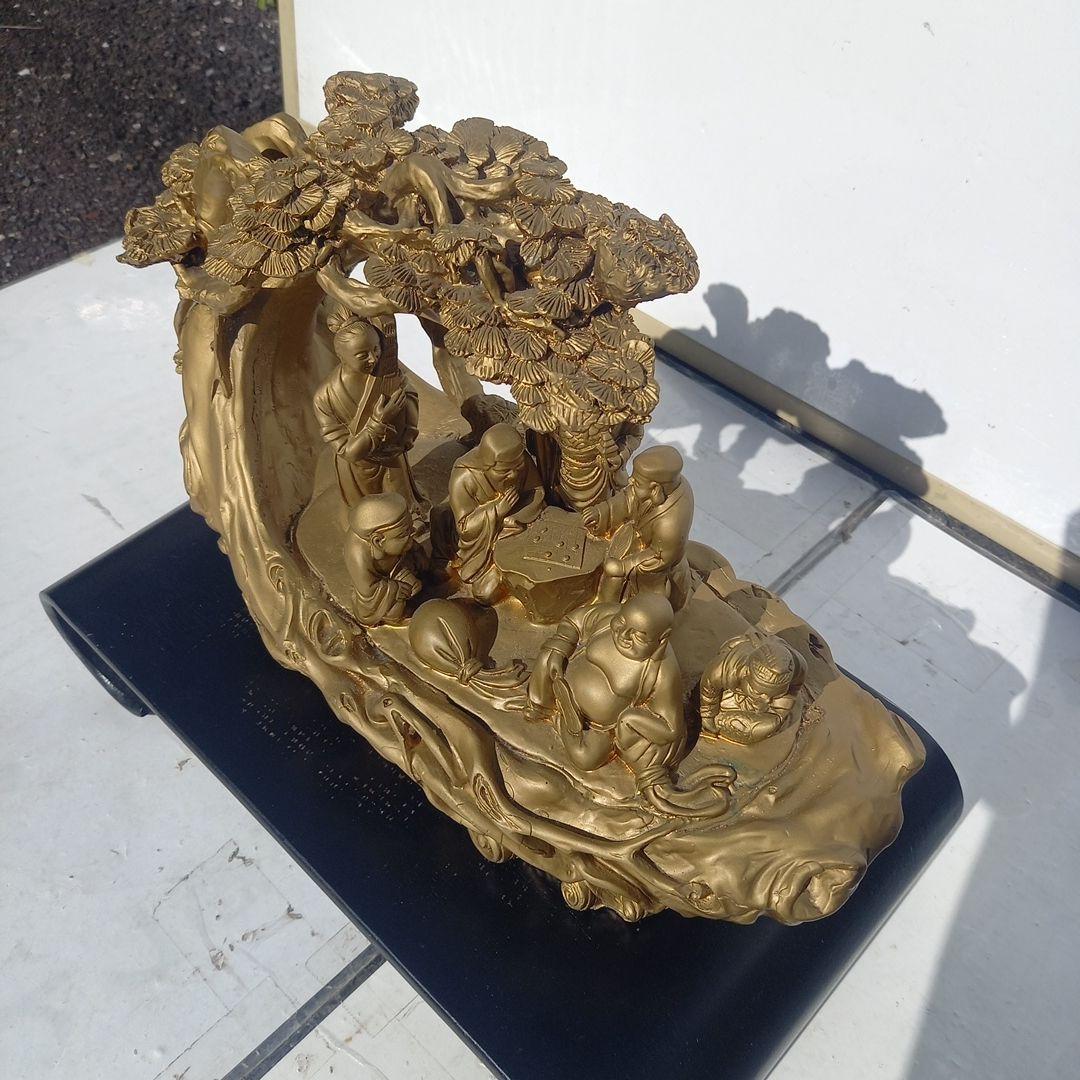 道教の八仙をモチーフにした置物 幅38cm