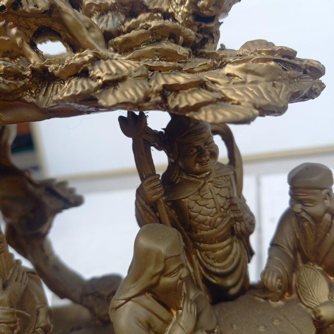 道教の八仙をモチーフにした置物 幅38cm