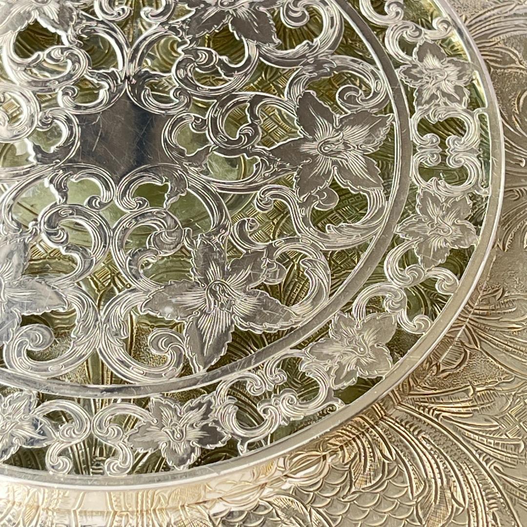 【WEBSTER】 【純銀 / ガラス】ティーセンター 15cm スターリング