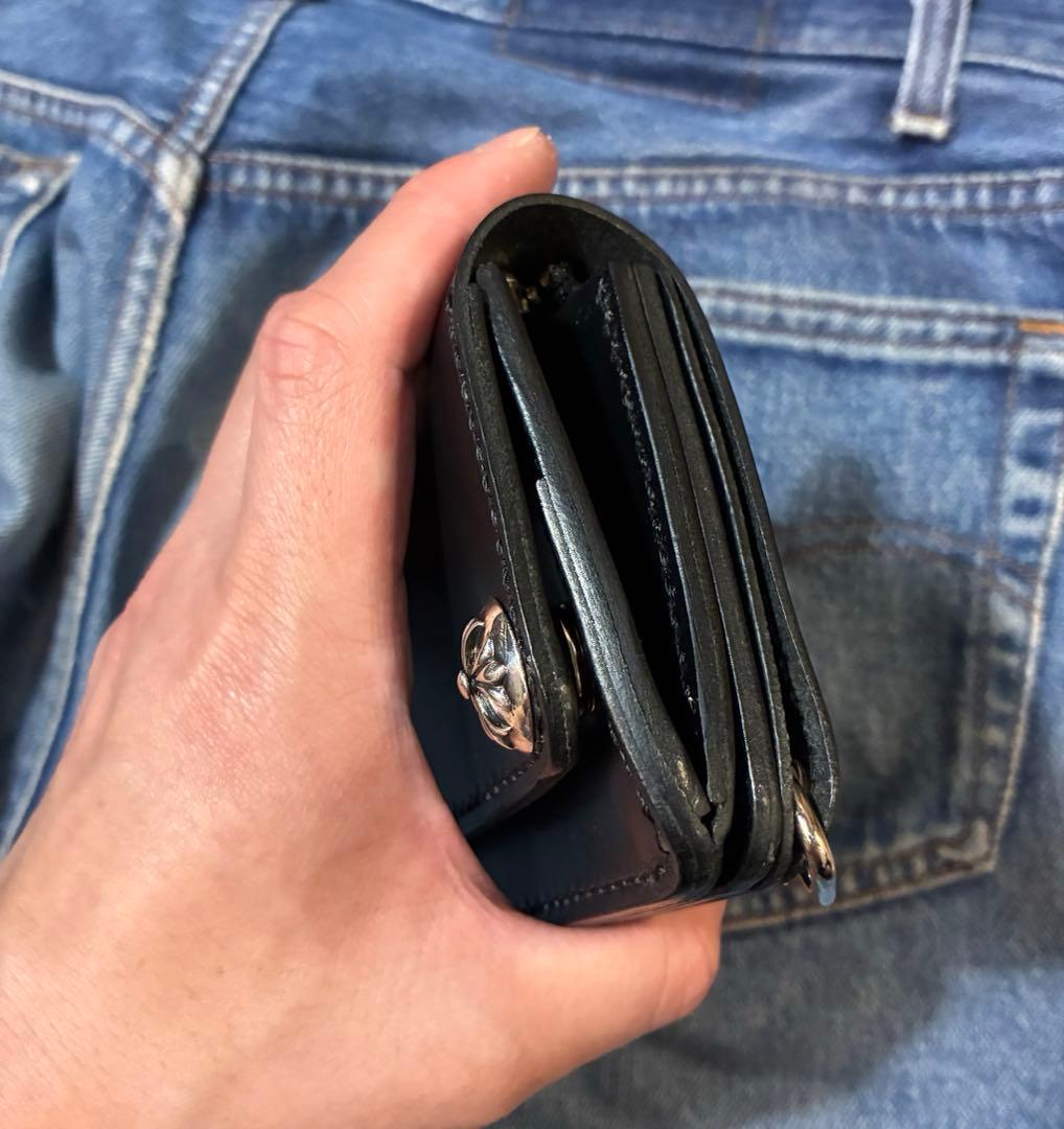 ショートトラッカーウォレット　合金クロスボールコンチョカスタム　ブルガロ　※即納