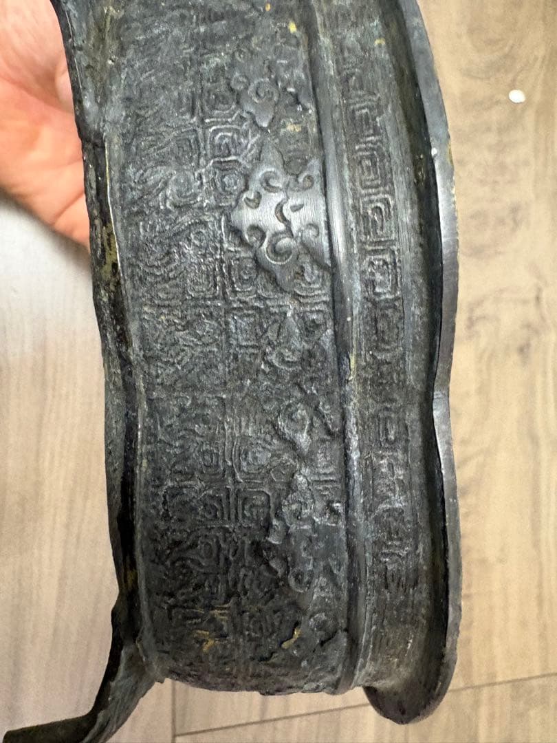 小振り 水盤 砂鉢 華道 花器 古銅製