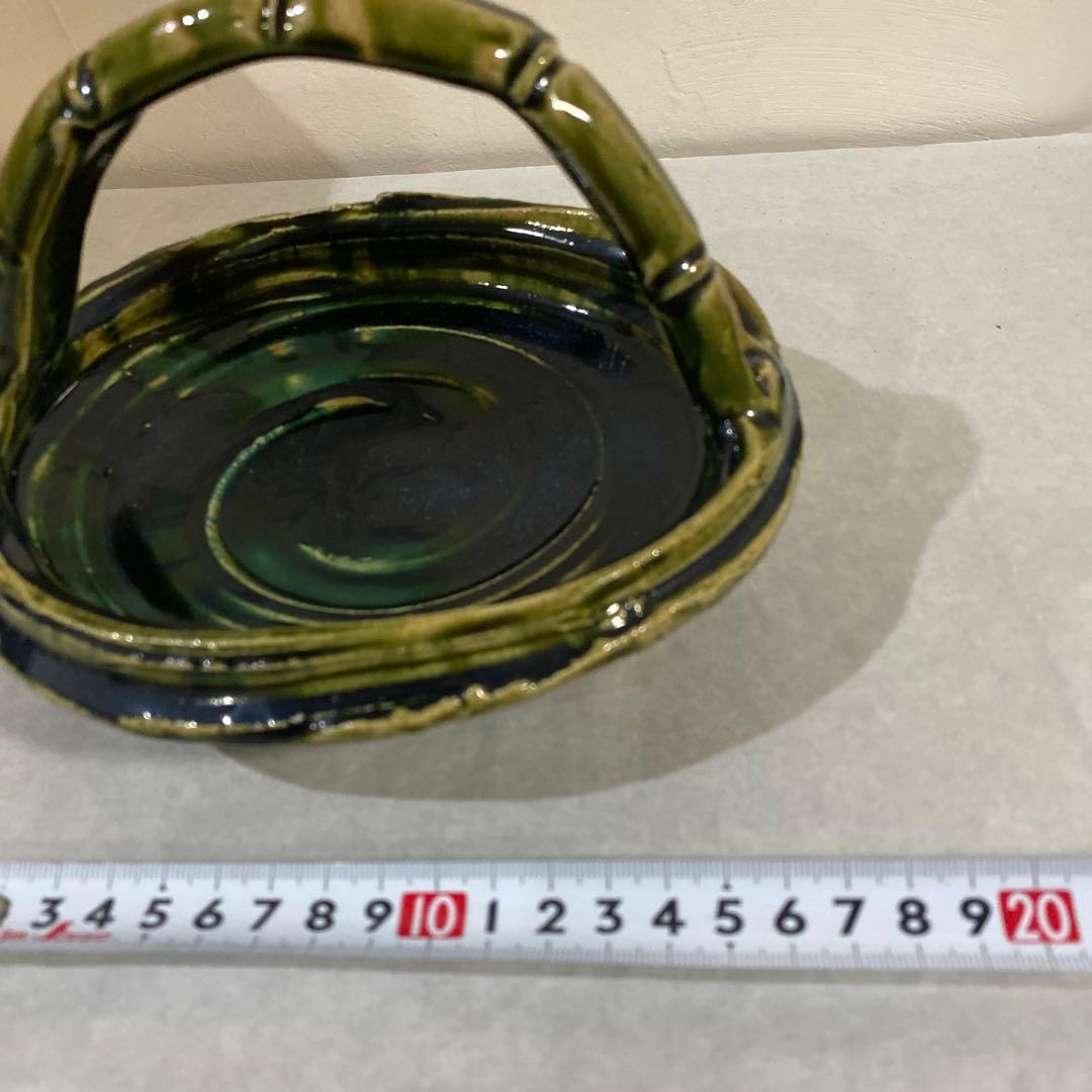 織部焼　手付き鉢　懐石道具　豊久作