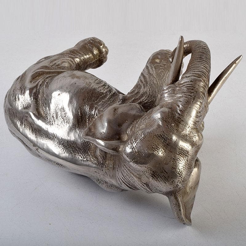 金属工芸 象 置物 重さ約1713g V 9092