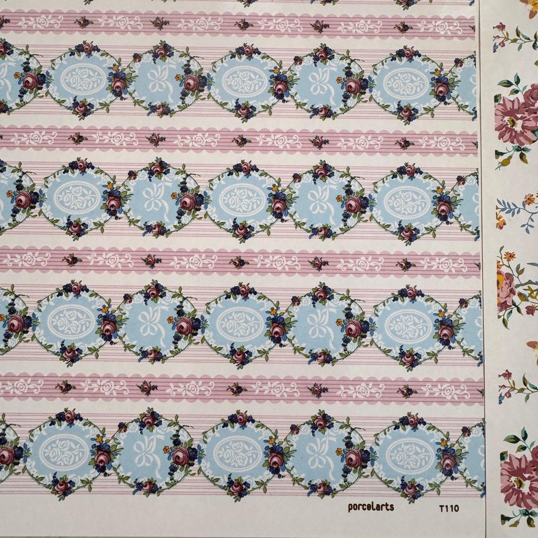 13ヴォーグ社 ポーセラーツ用転写紙 6枚セット