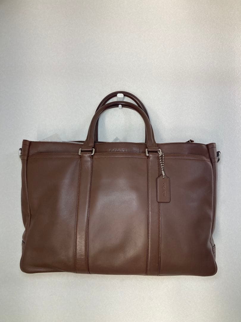 【美品】COACH レキシントンレザー メトロポリタントート ブラウン 3室