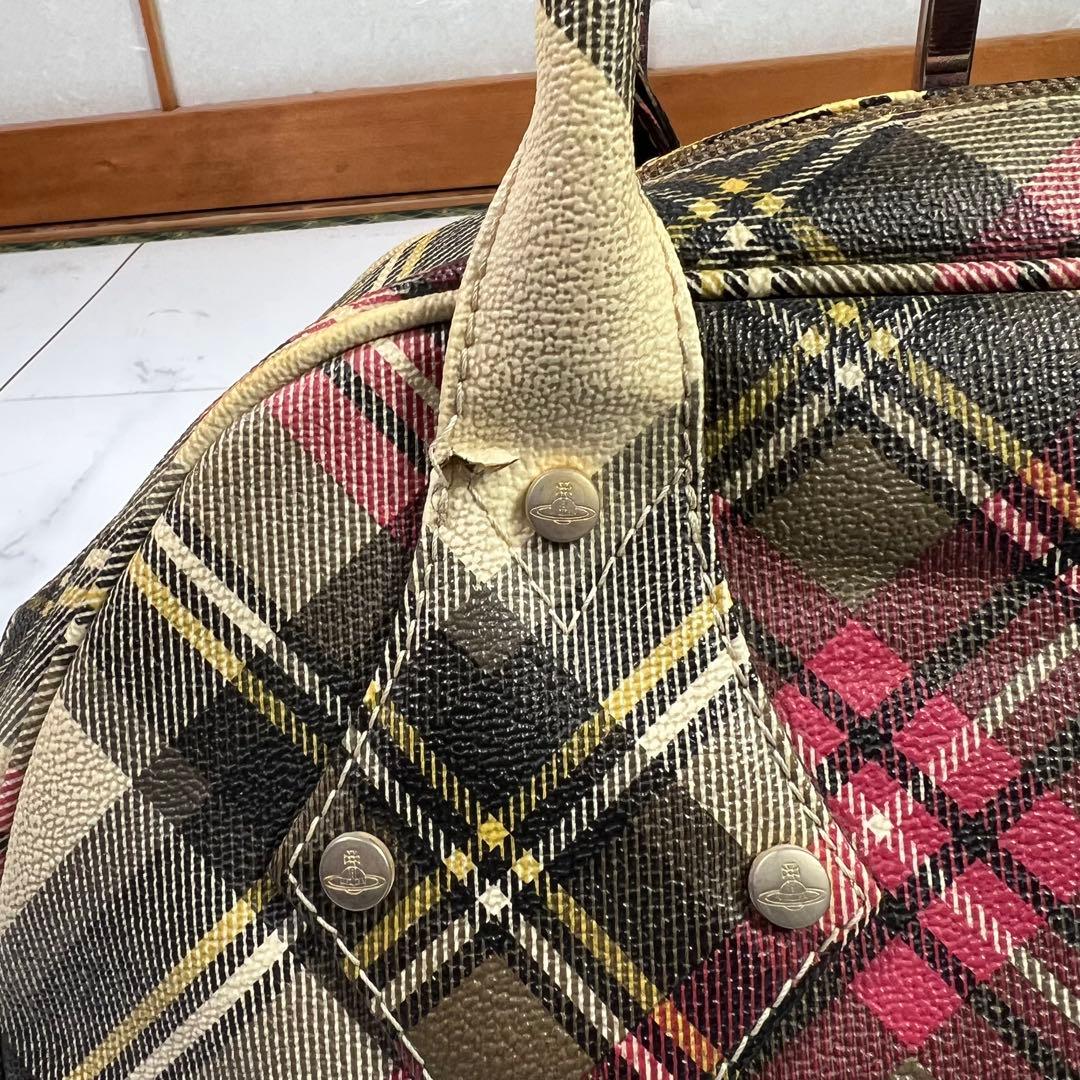 ヴィヴィアンウエストウッド ハンドバッグ ミニボストン チェック柄