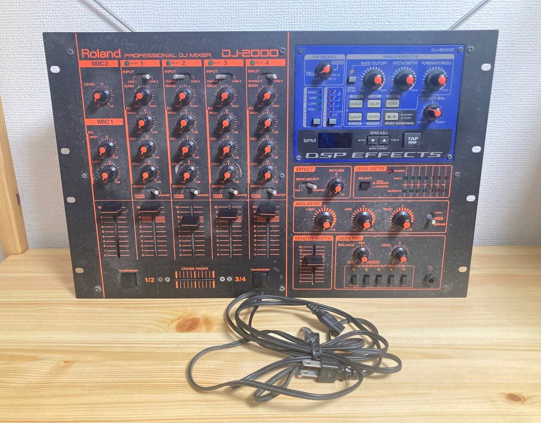 ☆超超激レア ROLAND DJ2000 ミキサー 名機 ジャンク品 ローランド Roland DJ-2000 DJ Mixer ローランド ミキサー Rolandローランド