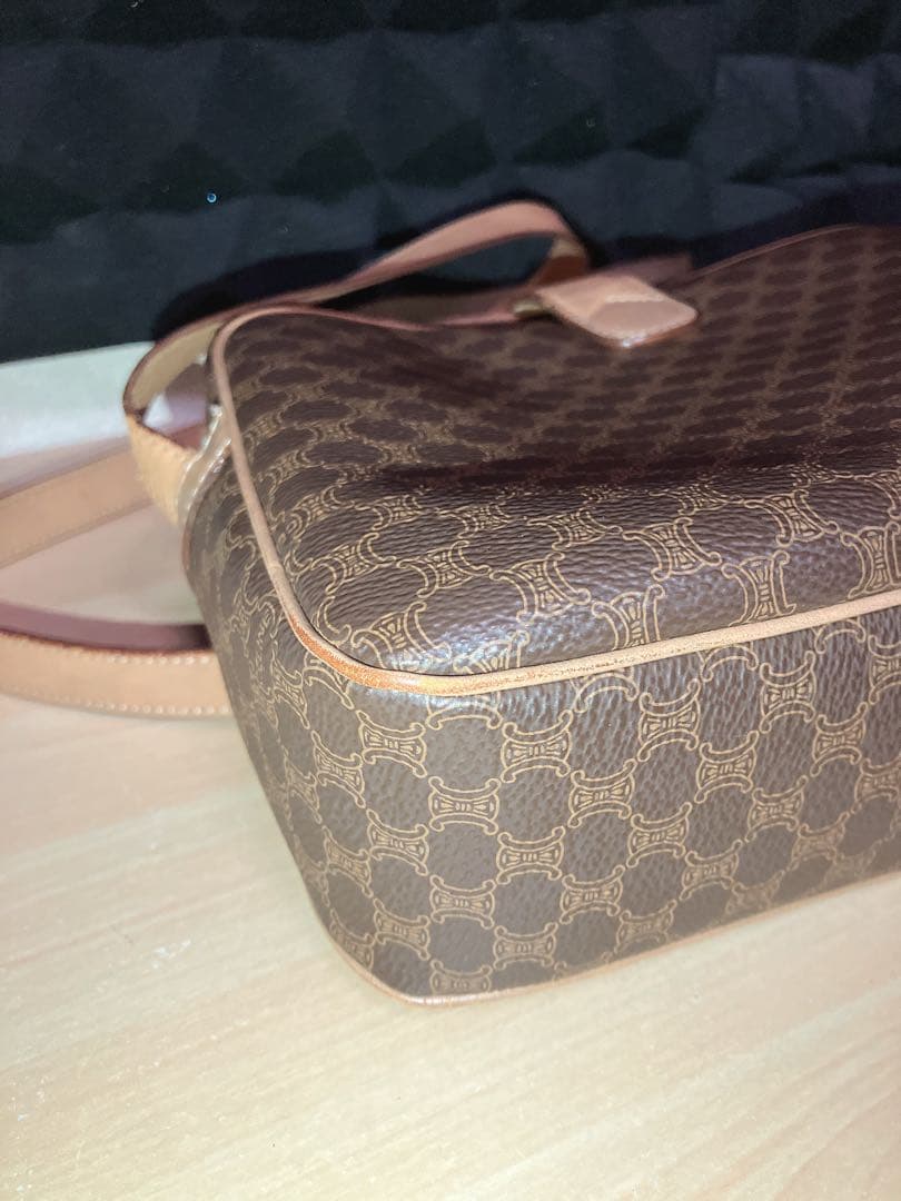 ヴィンテージ セリーヌ CELINEマカダム レザー ショルダーバッグ