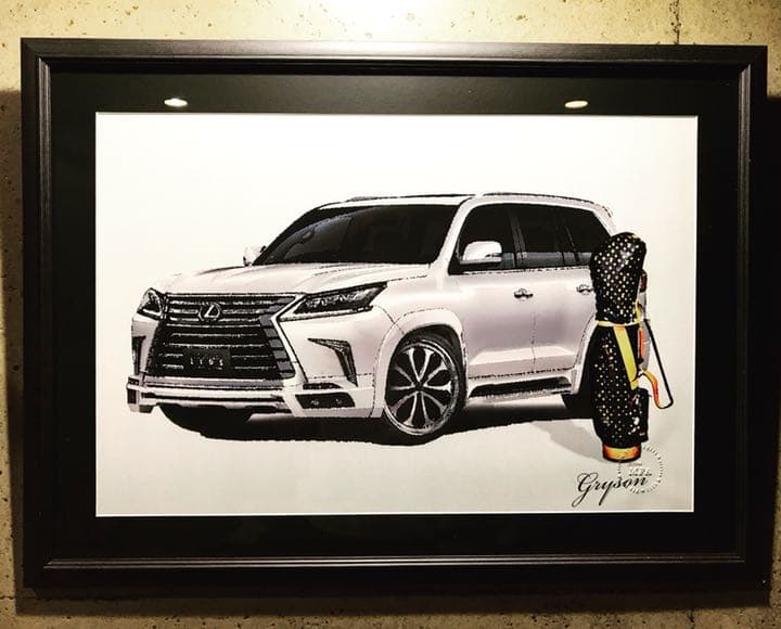 希少 唐仁原 教久 モノクロ イラスト 原画 絵画 ゴルフ ① 希少 唐仁原