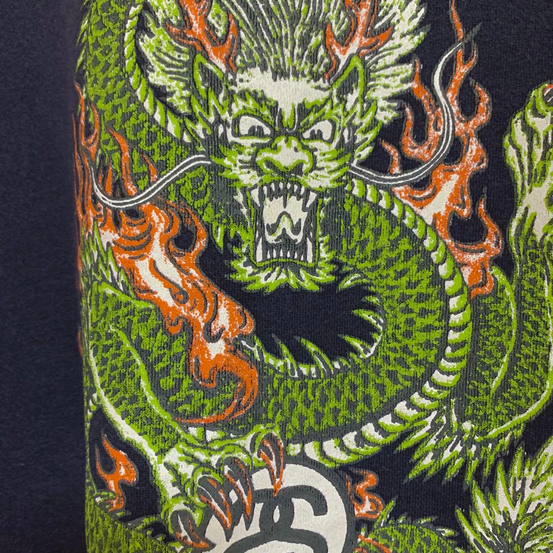 90s stussy USA製 紺タグ ドラゴン スウェット ステューシー M - メルカリ
