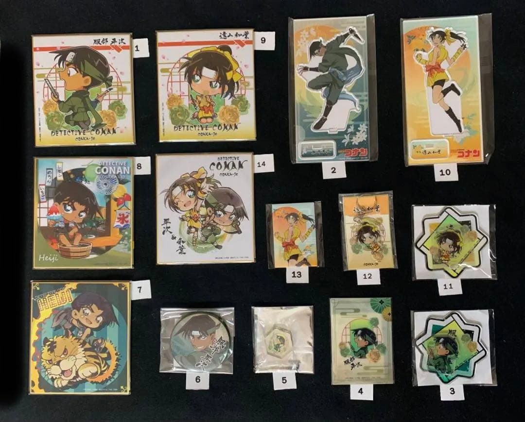 名探偵コナン グッズセット 服部平次＆遠山和葉 大阪城本陣 名探偵