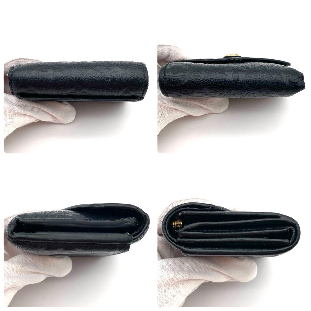 ルイヴィトン モノグラム アンプラント ポルトフォイユ ゾエ 三つ折り財布 黒