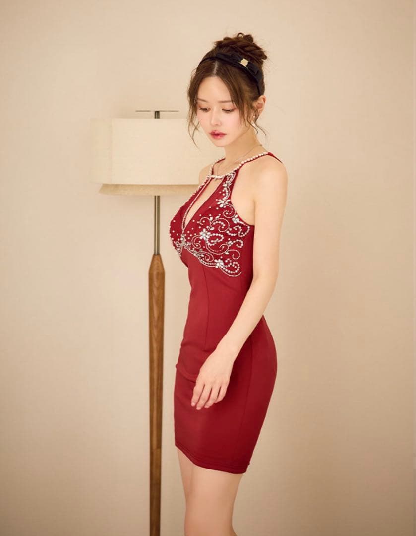 Angel R ビジュードレス　レッド　Sサイズ