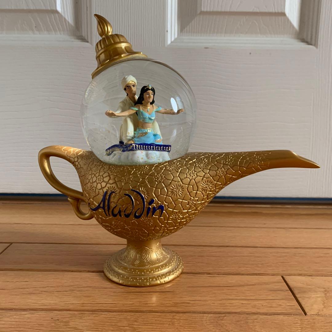 レア アラジン ディズニー スノードーム オルゴール　ニューヨーク アラジン】ディズニー スノーグローブ オルゴール レア アラジン