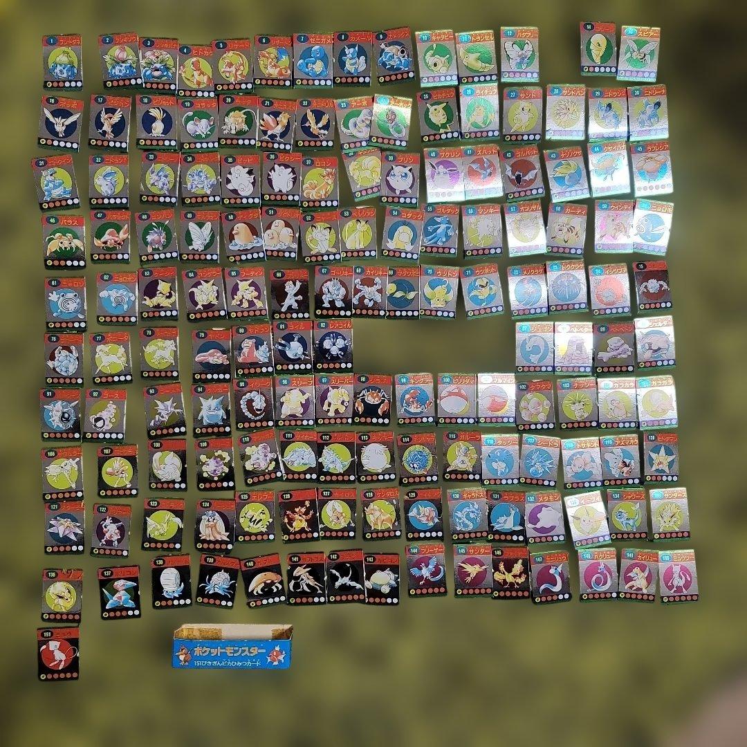ポケットモンスター 151ぴきぎんピカひみつカード ポケモン ぎんピカひみつカード 全151匹 全部あり。美品です。 未裁断