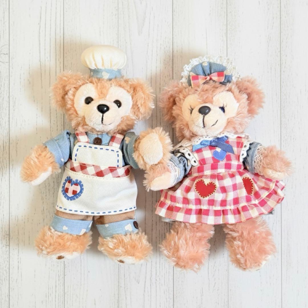 希少 2014｜スウィートダッフィー ぬいぐるみバッジ ペア バレンタイン