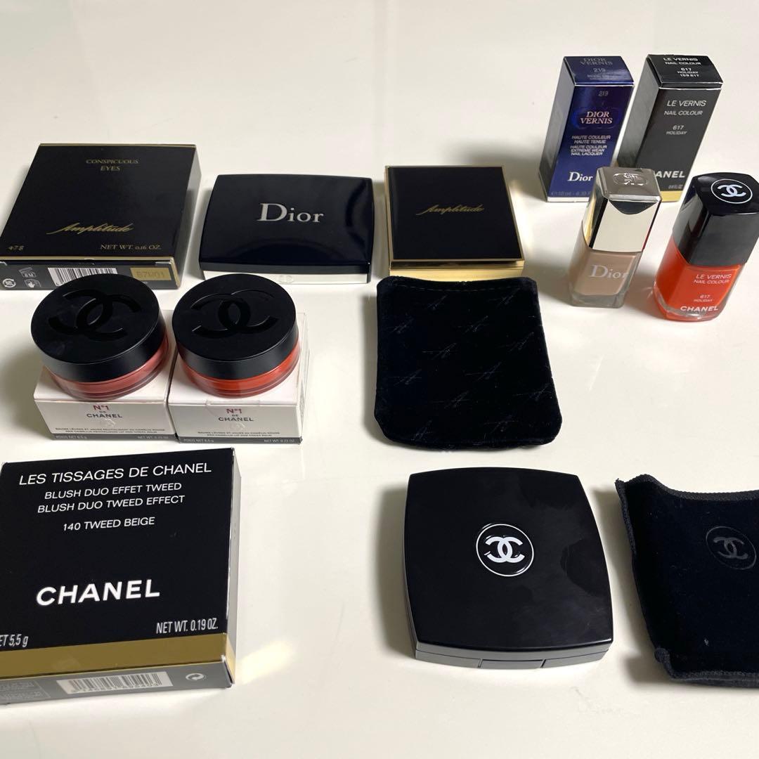 シャネルディオール六万相当7点リップ&チークボーム2色入全て試用から2度使用のみ