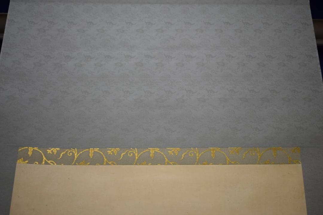 真作/景文/人物収穫図/農耕図/布袋屋掛軸HI-54