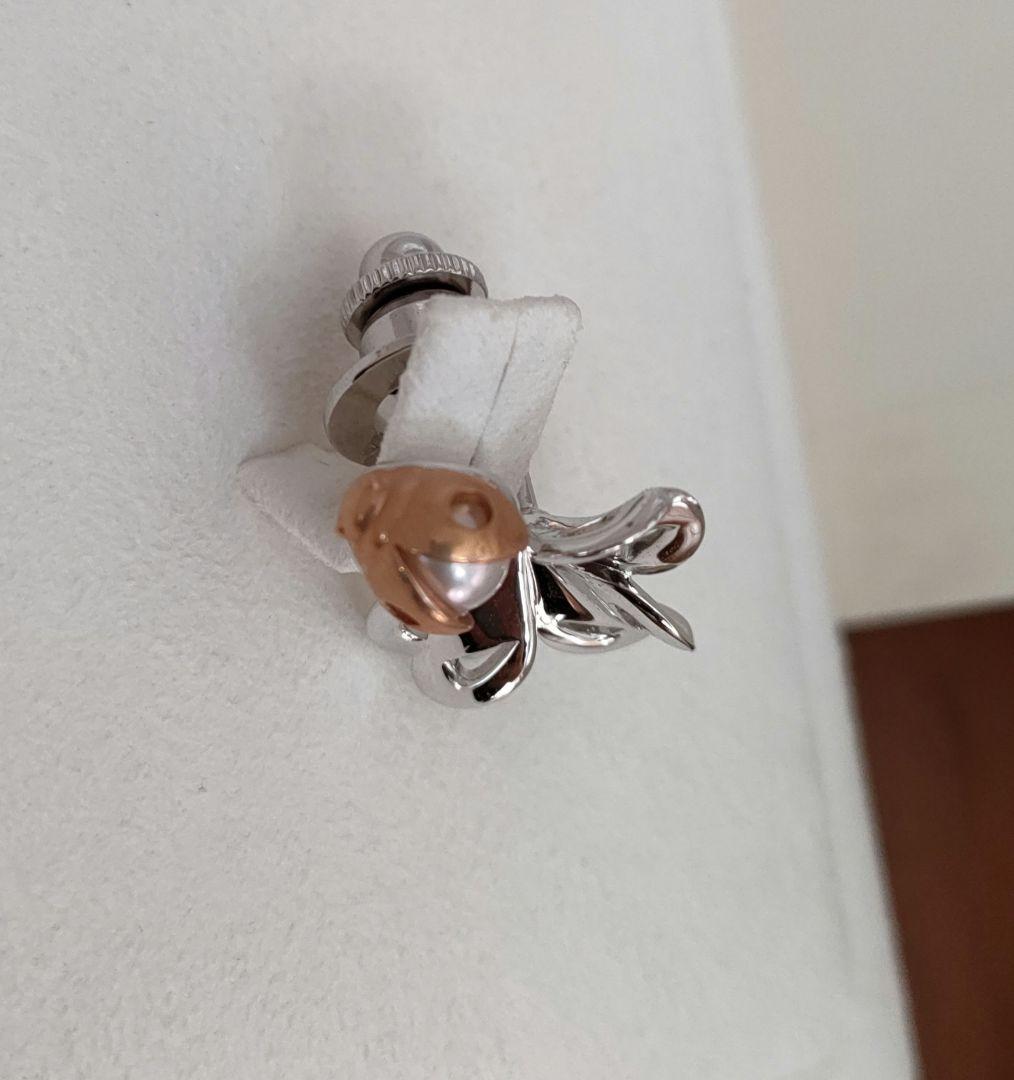 未使用】MIKIMOTO 四つ葉クローバー＆天道虫ラッキーモチーフ ブローチ