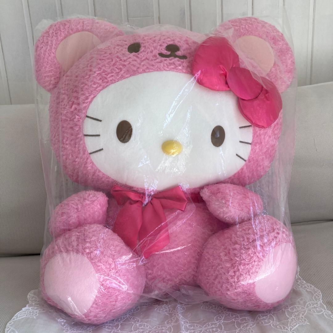 【 新品・未使用 】　超特大！　ハローキティ　ぬいぐるみ　ピンク　くま　激カワ♡
