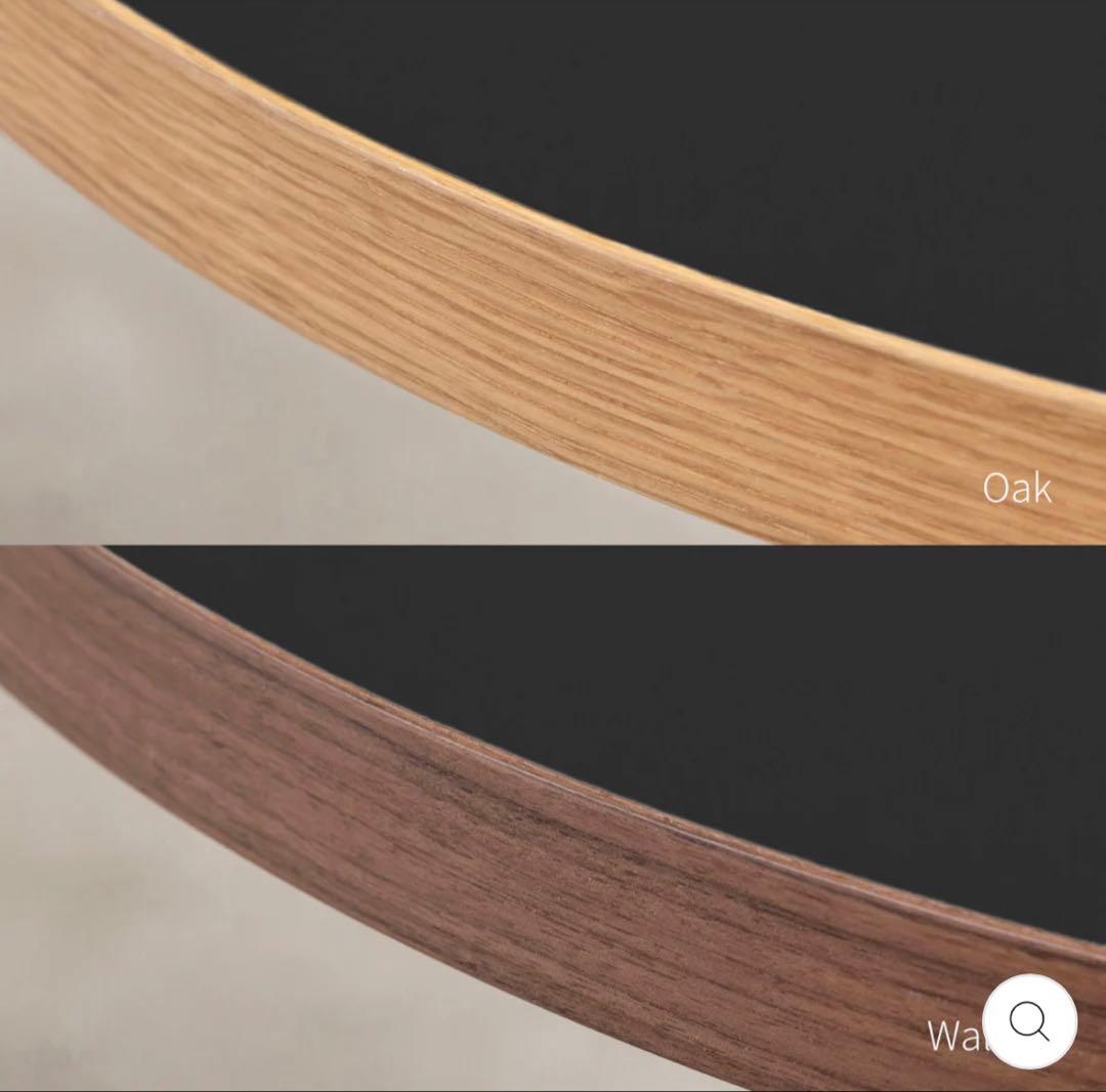 【値下げしました】KANADEMONO ダイニングテーブル 黒 円形　リノリウム