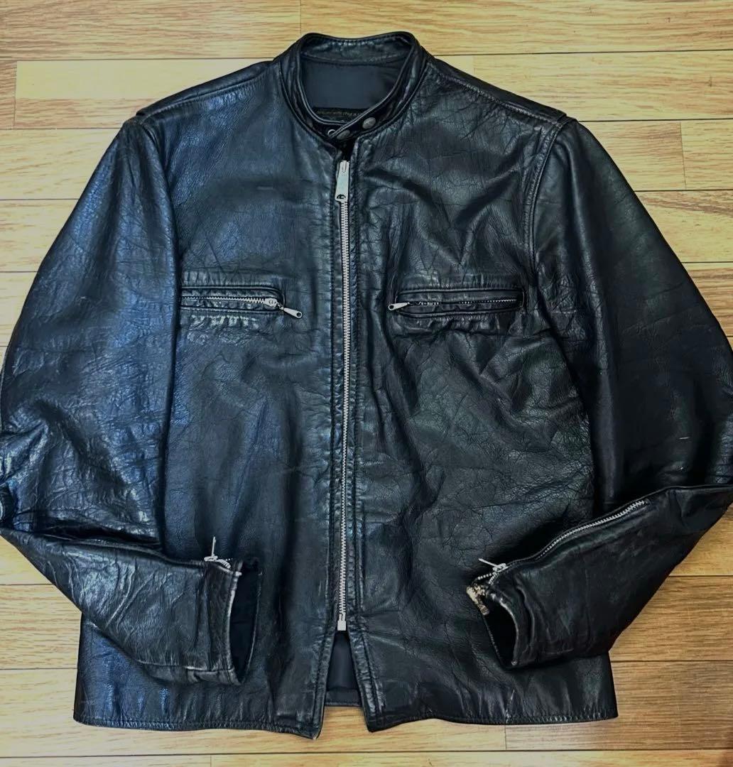 ウィンドアーマー○最上級イタリアンラムレザー○シングルライダース