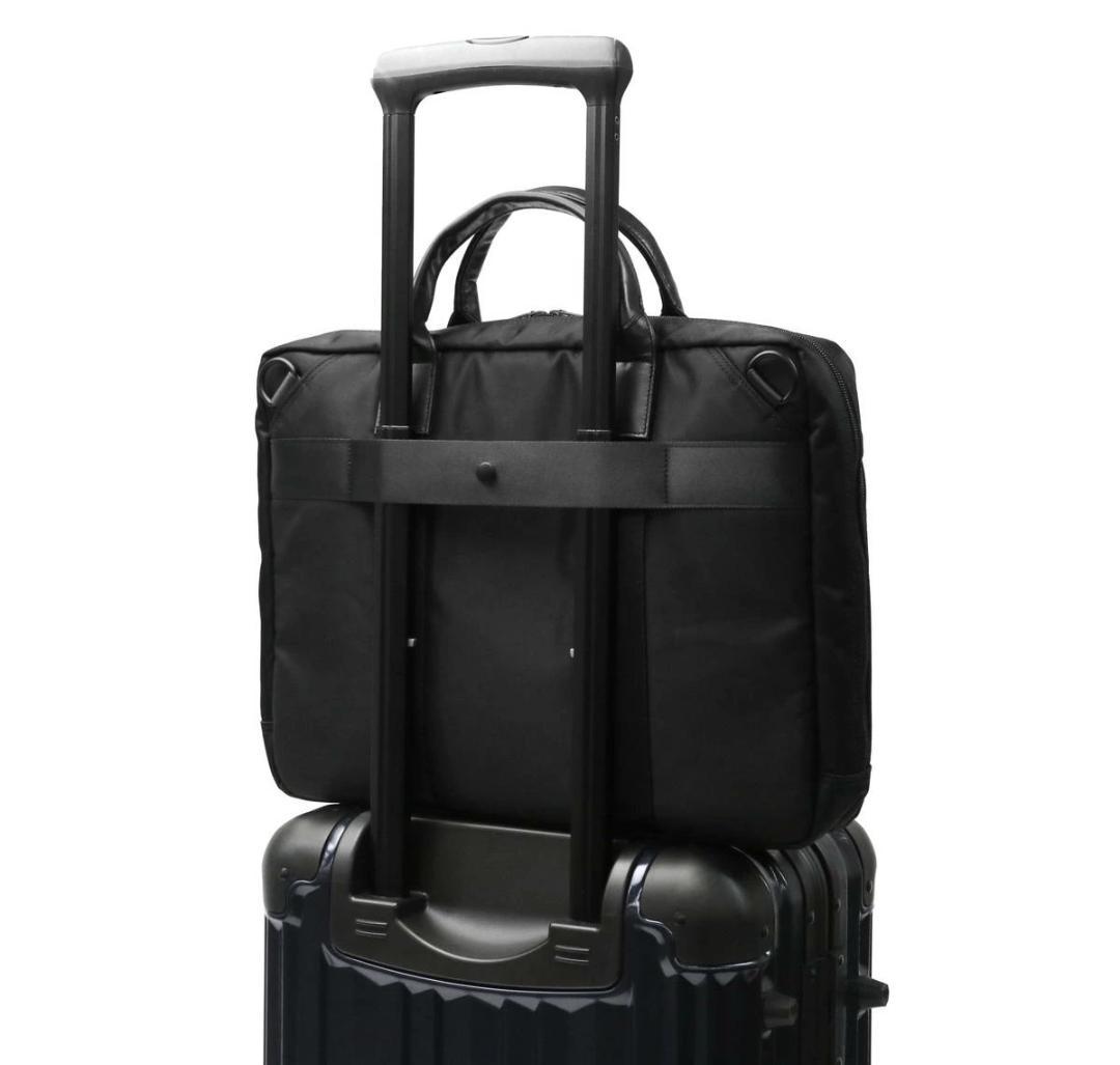 美品【PORTER／タイム】2WAYビジネス鞄■655-08298(ブラック)
