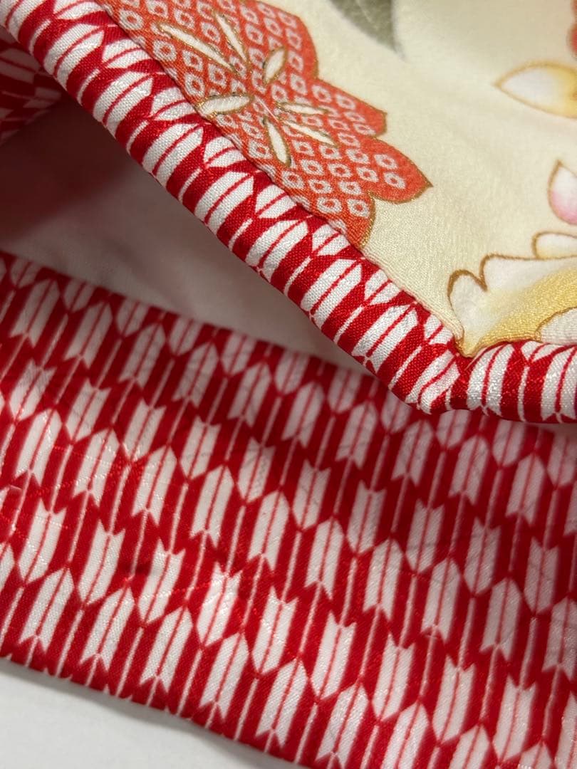 七五三　3歳女の子　着物・袴セット　ひさかたろまん　手鞠　アイボリー　八重桜