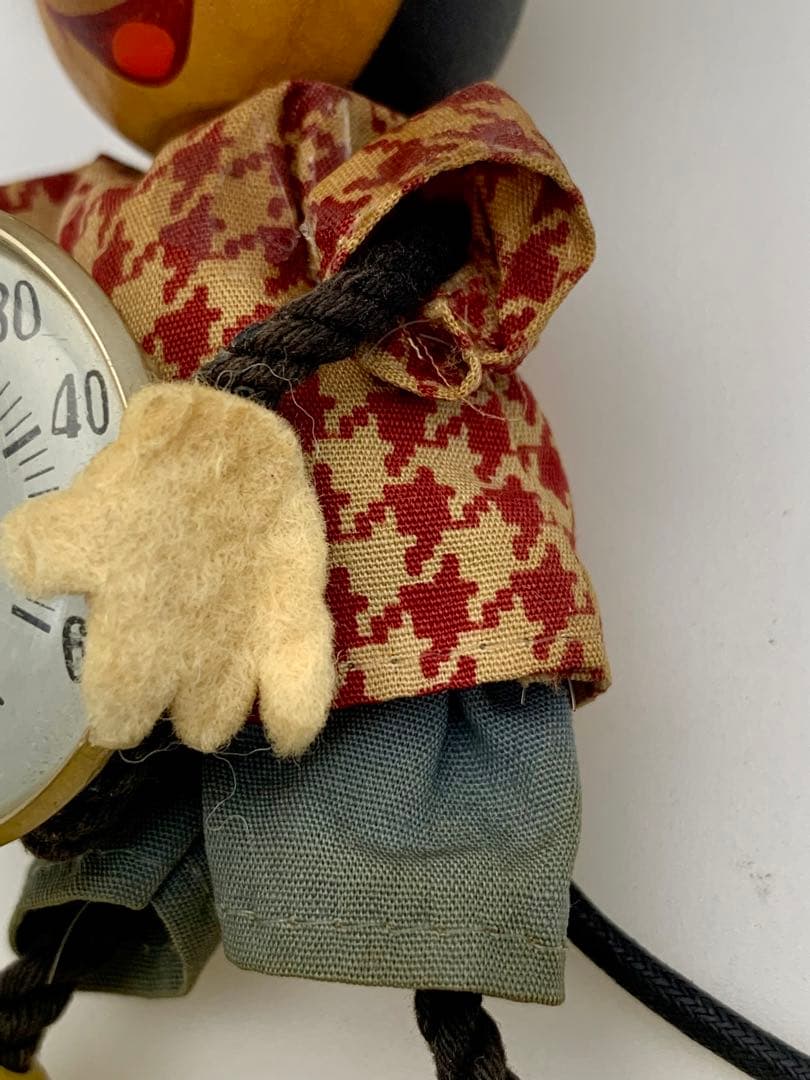 ミッキー 木製 温度計 レトロ ヴィンテージ ディズニー オールド