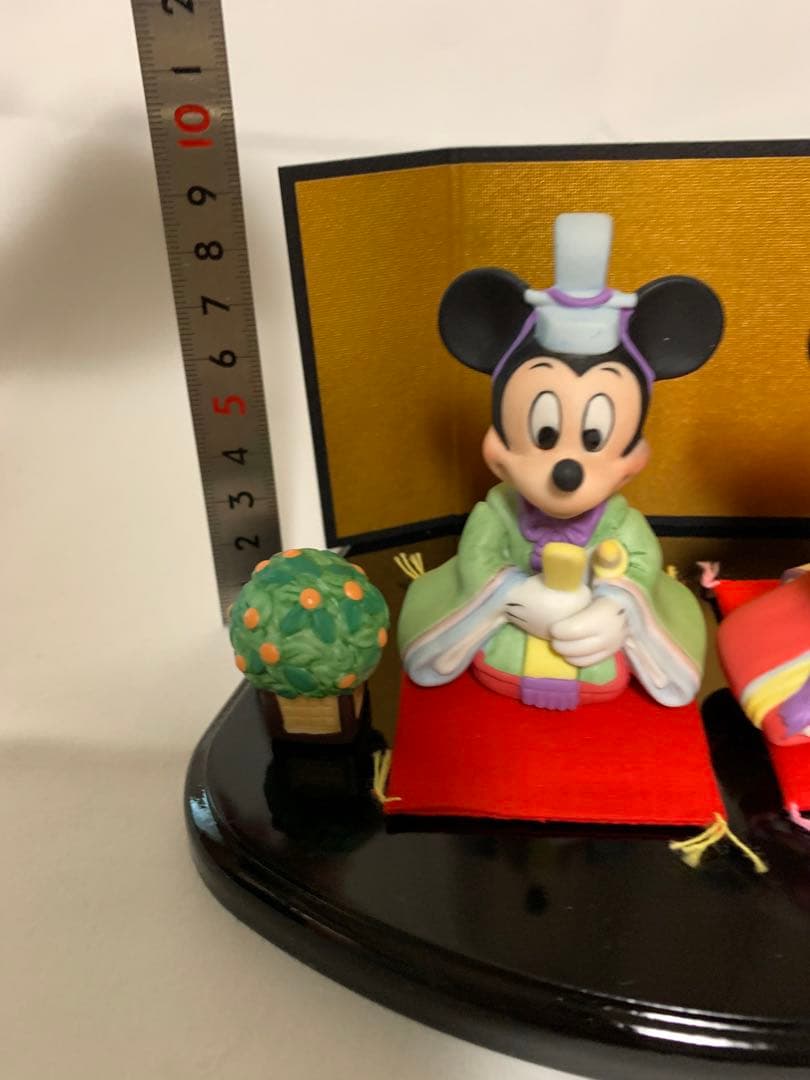 ディズニー　ミッキー&ミニー　陶磁器ミニ雛人形　ひな祭り　桃の節句