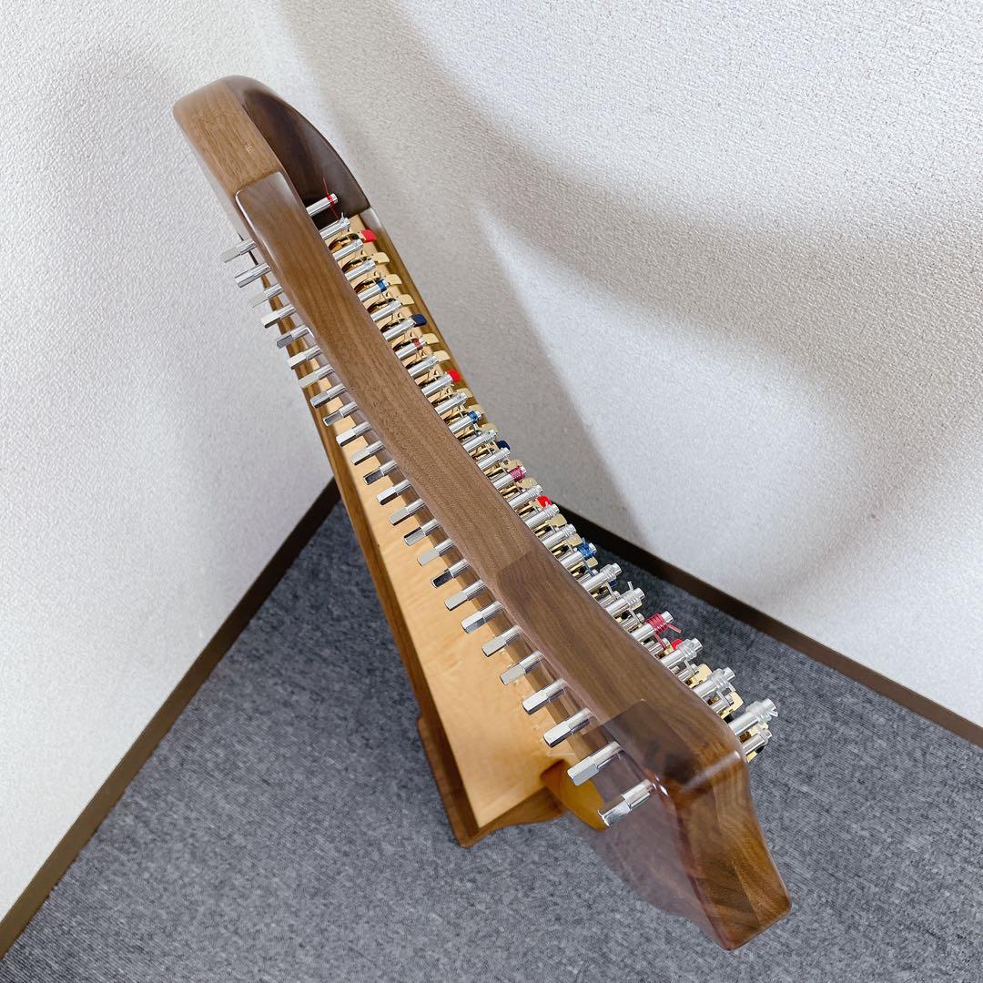 25年製 AOYAMA ハープ 25s 25弦 サウルハープ ブラウン