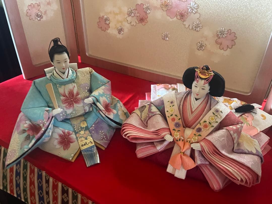 雛人形 親王飾り 収納飾りセット 新品同様 桜柄 値引き相談可