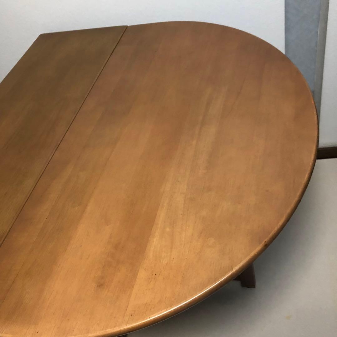 北欧レトロ 木製バタフライテーブル ダイニングテーブル 折りたたみ椅子