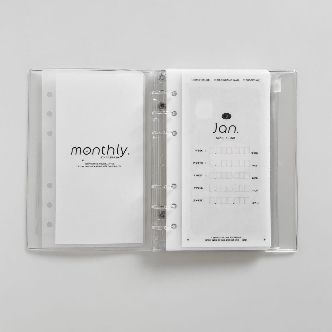 早い者勝 韓国 バインダー 貯金 リフィル スクラッチカード カード