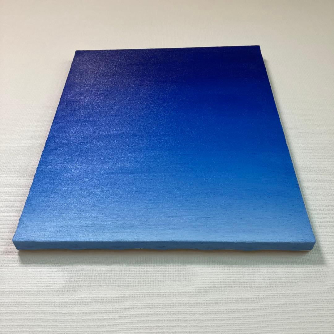 絵画　油絵　原画　青い記憶　青　グラデーション　抽象画　Ｆ8サイズ　Ｓ.Ｉ