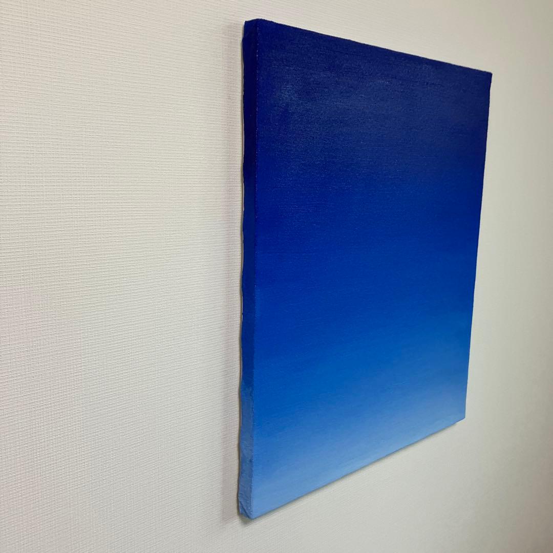 絵画　油絵　原画　青い記憶　青　グラデーション　抽象画　Ｆ8サイズ　Ｓ.Ｉ